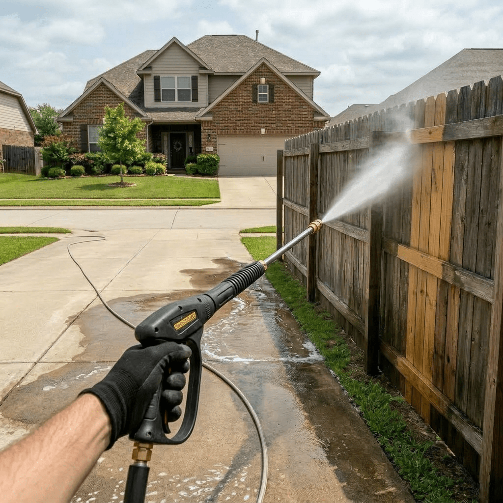 POV pressure washing, restoring the beauty in a customers residence.