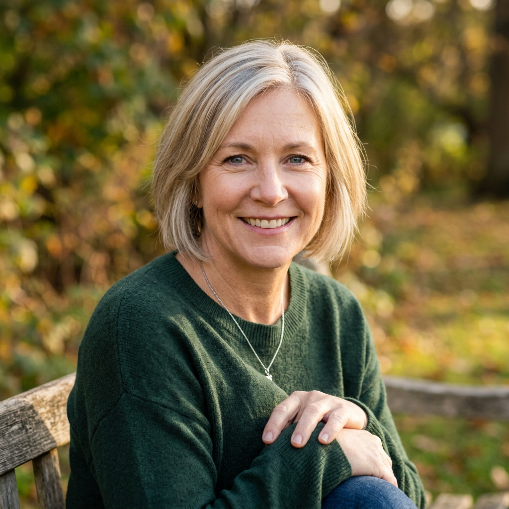 White woman in her 50s portrait