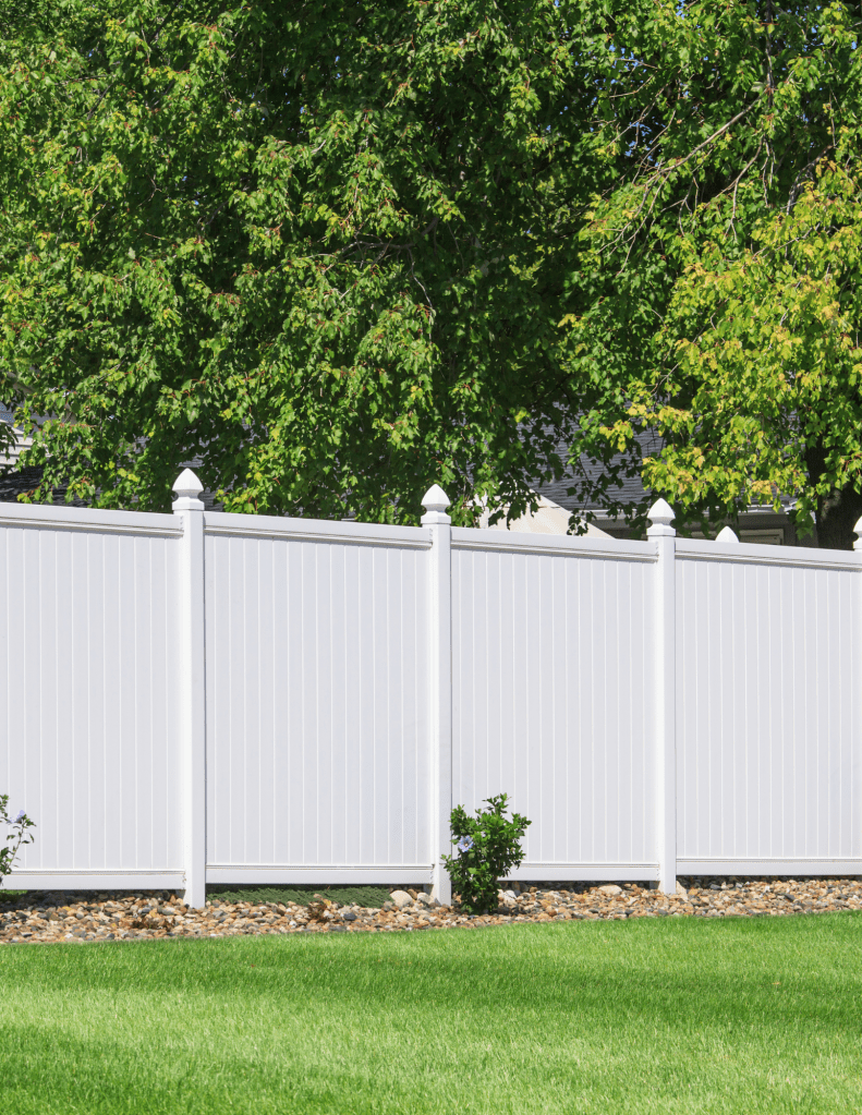 White Custom Vinyl Fence